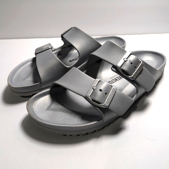 Birkenstock Silver Shoes L10/M8 - Picture 1 of 6